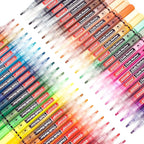 ZEYAR Liquid Chalk Marker, Wet Erase Marker, Water-Based Opaque Ink, Fine Tip for Detailed Drawing, Writes on Nonporous Chalkboards, Bistro Boards, Windows, Plastic and more (48 Full Colors)