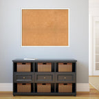 Amanti Art Natural Cork Board for Wall, 31x39 Vision Board with White Frame, X-Large Corkboard Office Decor for Home Organization, Modern Corkboard Pinboard to Display Items for Home Organization in