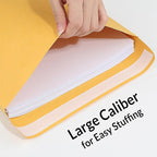 SUNEE 6x9 Envelopes Self-Seal Catalog Mailing Envelopes -100 Count, Ultra Strong Quick-Seal, 6x9 inch Brown Kraft Manila Envelopes Security Envelopes