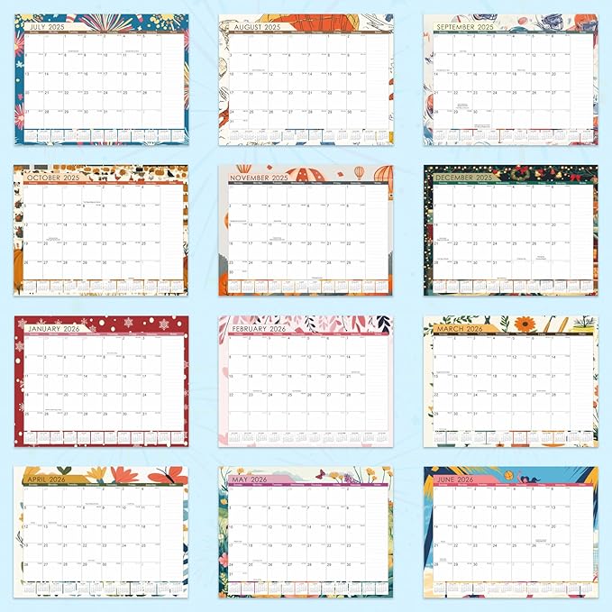 Gannyfer Desk Calendar 2025-2026, Large 22"x17" Monthly Calendar, July 2025 - Dec 2026, 18 Month Yearly Desktop Pad Calendar,Office Supplies Perfect for Home, School or Office(6 Stickers Included)