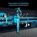 OMTech Pronto 150W CO2 Laser Engraver & Cutter with LightBurn – 63"x40" Workspace, 1,000mm/s Speed, Autofocus, 2-Way Pass, Air Assist, for Wood, Acrylic & More