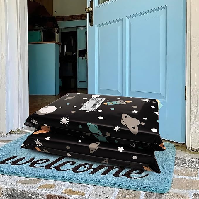 Planets Poly Mailer 12x15.5 Inch 50 Pcs, Waterproof Shipping Bags for Clothing, Tear-Resistant Mailier Bags, Strong Mailing Bags with Self-Seal