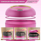 Pukomc Smart Sensor Wastebasket, Convenient and Hygienic Easy to Use, Technology Sensor Waterproof Wastebasket Plastic Trash can for Kitchen, Bathroom, Bedroom, Living Room, Office and Outdoor Pink