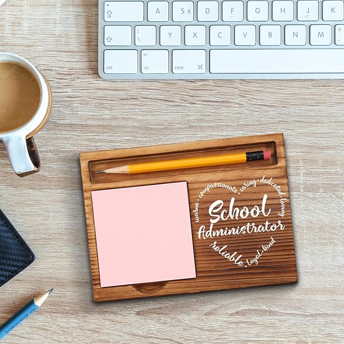 School Administrator Gifts, School Administrator Appreciation Gifts, Thank You School Administrator Gifts, School Administrator Office Decor, School Admin Desk Self-Stick Note Pad Holders GSH8