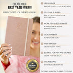 Life Planner - Gratitude Journal for Men & Women | Daily, Weekly & Monthly Planner with Budget Section, Time Blocking, Habit Tracker for Peace of Mind Planning to Increase Productivity & Happiness