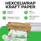 IDL Packaging 15.25" x 300' Refill Roll (Pack of 4) for MP-300W HexcelWrap Honeycomb Packing Paper Station, White - Natural Kraft Paper with Interlocking Slit Design for Shipping and Moving