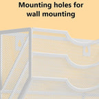Kuntine.B Wall File Organizer Office Hanging Magazine Holder Wall File Organizer for Office Home (White, 3 Tier)