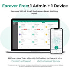ANVIZ Time Clocks for Employees Small Business - CX2 Fingerprint Biometric Clock in and Out Machine - Forever Free Cloud Software, Black