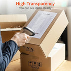 JARLINK 12 Rolls Clear Packing Tape with 2 Dispensers, Heavy Duty Packaging Tape Refills for Shipping Packaging Mailing, 2.7mil Thick, 1.88 inches Wide, 55 Yards Per Roll, 660 Total Yards