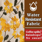 LParkin Embroidered Daisy Flower Book Sleeve with Zipper - Washable Fabric Book Cover Protector for Paperbacks & Hardcover, Gift for Book Lovers (Yellow, 11x8.5 Inch)