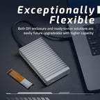 OWC Express 1M2 80Gb/s Portable NVMe SSD USB4 (Thunderbolt Compatible/USB-C) Ultra Fast External SSD Drive with Aluminum Heat Sink Enclosure (Enclosure Only)
