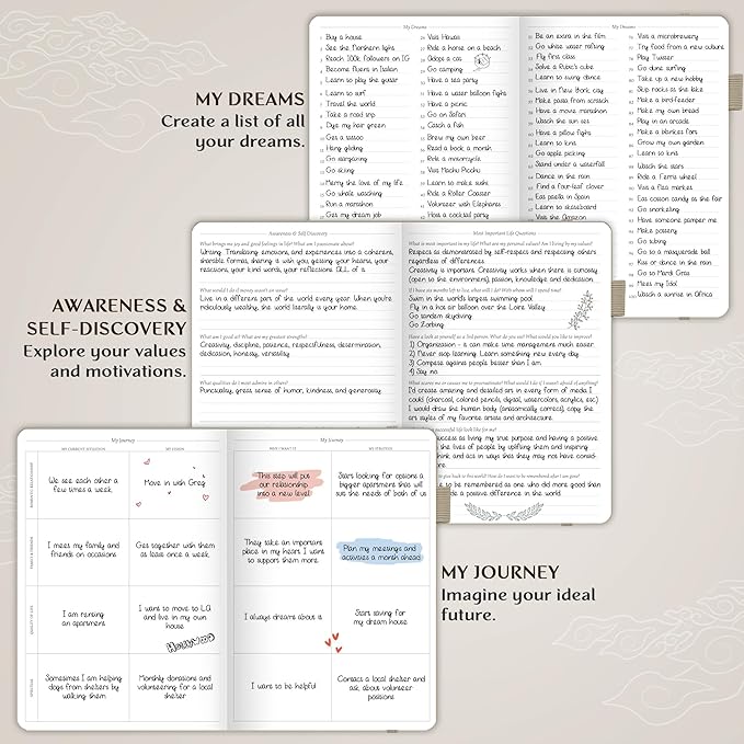 Legend Planner PRO – Deluxe Weekly & Monthly Life Planner to Increase Productivity and Hit Your Goals. Time Management Organizer Notebook – Undated – 7 x 10" Hardcover + Stickers – Seashell