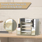 SUPEASY Mesh Desk Organizer with File Holder, 5-Tier Paper Letter Tray Organizer with Magazine Holder, Desktop Organizer and Storage with Drawer for Office Supplies Home or School, Yellow