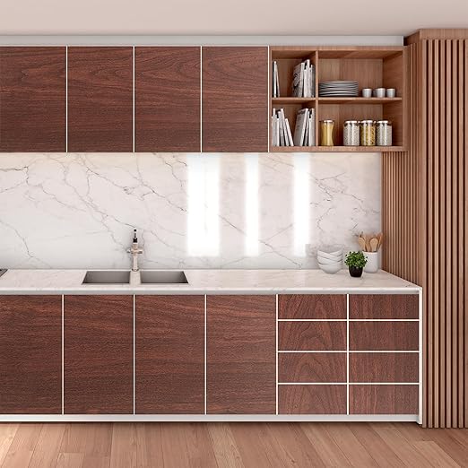 GSCIT Club Cherry Wallpaper, 15.7 inch X 15ft Self Adhesive Wood Grain Repair Tape Patch for Tables, Chairs, Baseboards, Doors, Windows, Floors, Handicraft DIY.