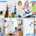 Jumlys 96 Pack Dry Erase Erasers, Mini Magnetic Dry Erase Eraser Bulk, Square Blue White Board Dry Erasers, Ideal Chalkboard Cleansers, Perfect for Kids Classroom, Home and Office (1.97 x 1.97 Inch)