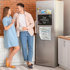 EASEPRES Magnetic 5 Pocket Mesh Hanging File Organizer, Wall Mounted Mail Paper Document Folder Holder, Clipboard Storage Organization Magazine Rack with Nametag Label for Office Home School, White