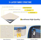 ECHSRT Big Pencil Case, Aesthetic Portable Zipper Pencil Bag with Hidden Pocket, Special Pouch for Men Women Adults, Stationery Organizer Pen Cases for Office Travel,Beige