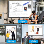 H-Qprobd 48"x30" Magnetic White Board Dry Erase Wall Mount Whiteboard - Office Home Classrooms White Board Hanging Writing Board with Black Aluminum Frame