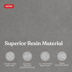 Keter Marvel Plus 71 Gallon Resin Deck Box-Organization and Storage for Patio Furniture Outdoor Cushions, Throw Pillows, Garden Tools and Pool Floats, Light Grey