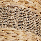 YANGQIHOME Wicker Trash Can with Lid - Water Hyacinth & Seagrass Garbage Can - Handwoven Wicker Waste Basket for Bathroom, Bedroom, Office, Living Room, Laundry Room - 3.8 Gallon