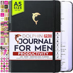 Journal for Men- Undated Daily, Weekly & Monthly Planner with Budget Section | A 12 Month Journey to Increase Productivity & Happiness | Life Organizer & Gratitude Journal - Horizontal Format