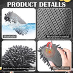 Sherr 36 Pcs Microfiber Shag Magnetic Erasers Bulk Washable Dry Erase Whiteboard Erasers for Whiteboard, Chalkboard, and Memo Boards Marker, Chalk Mark, Home School Classroom Office(Gray Color)