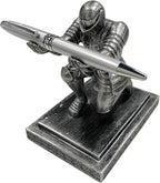 Executive Knight Pen Holder with a Pen Personalized Desk Accessories Decor Home Office Cool Pen Stand Iron