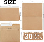 Blank Cards and Envelopes 4x6, 30 Pack Brown Invitation Cardstock with Envelopes, Thank you Blank Greeting Cards and Envelopes, for All Occasions DIY, Print custom (60 Pcs)