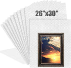 10 Pack 26 * 30 Inch Extra Large Bubble Pouches Clear Bubble Pouch Wrap Bags for Packing Shockproof Cushioning Wrap Bag for Shipping Moving Fragile Dishes China Plates Painting Fragile Items