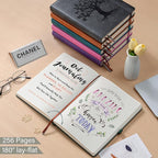 ZXHQ A5 Bullet Dotted Journal Notebook - 150 gsm Thick Paper, 256 Pages, Dot Grid Hardcover, Tree of Life Design, Fine Inner Pocket - 5.9" × 8.5" Dark Green