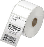 2.25" x 1.25" Thermal Labels | 4 Rolls | 4540 Labels | fits Zebra, Munbyn, Rollo, Godex, Arkscan, iDPRT, Offnova Thermal Label Printers and More | Blank White Adhesive Stickers by Ecotherm