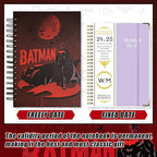 Super Hero Academic Planner, Weekly Monthly Daily Agenda, Custom Date Organizer for Time Management, Spiral Bound Notebook with Colorful Tabs, Datebooks for Reward School Teacher (Red)