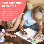 S&O Desert Garden Wall Calendar from July 2025-Dec 2026 - Tear-Off Monthly Calendar - 18 Month Academic Wall Planner - Hanging Organizer to Track Anniversaries & Appointments - 13.5"x10.5”in