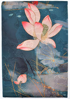 BLBMH A5 Book Covers for Paperbacks Book Cover Fit for 5.5x8.3 inch Adjustable Book Sleeve Cover for A5 Diary Books Fabric Softcover Protector for Notebook - Lotus A