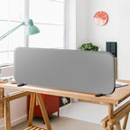 DECOLAB Desk Dividers, Portable Table Partition Screen Panel for Office, Workspace, Classroom, Student, Freestanding, Scratch Resiatance, 48"x18", Steel