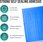 Levex - #0 6" x 10" [5 Pack] Blue Poly Bubble Mailers, Padded Envelope Mailers, Packing Envelope & Mailing Bags for Shipping