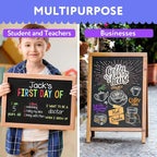 TFIVE Chalk Markers - 8 Color Chalk Pens and 24 Labels - Dry & Wet Erase, Reversible Tip, for Chalkboards, Signs, Windows, Blackboard, Glass, Mirrors, Liquid Chalk