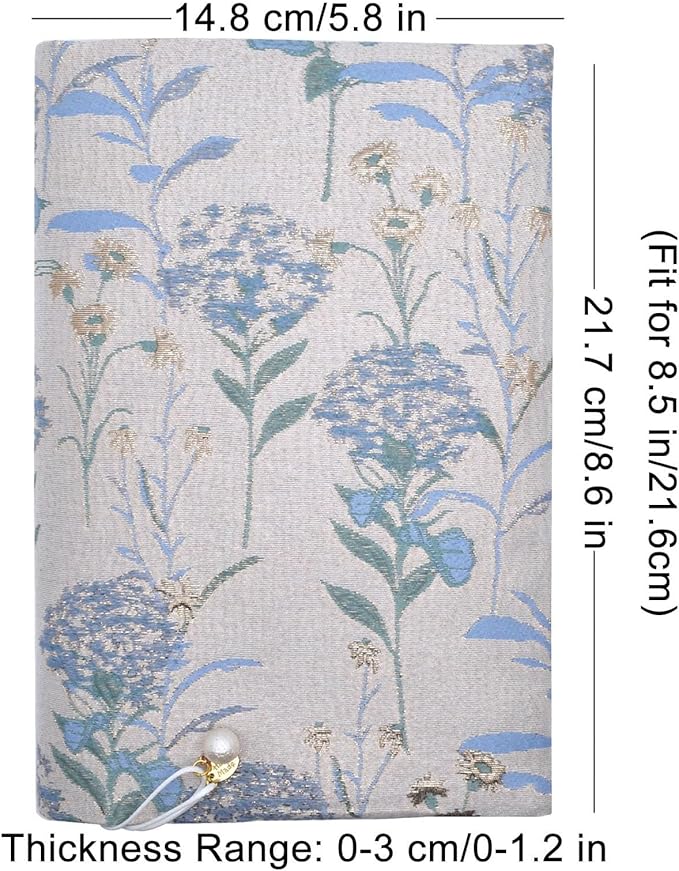 BLBMH Dandelions Book Covers for Paperbacks Adjustable Bookcover Fit for 5.5x8.5 inch Books Softcover Protector for Notebook Book Lovers Gifts - Blue 8.5in