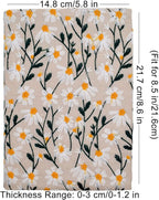 BLBMH Bible Cover for Women Embroidery Book Covers for Paperbacks Fit for 5.5x8.5 inch Book Bible Adjustable Book Sleeve Cover Soft Cloth Protector for Novels - Daisy 2 8.5in