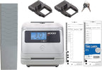 Pyramid Time Systems - Model 4000 Pro Auto Totaling Time Clock [ 4000PROK ] for Small Business, Bundle Includes: 125 Time Cards,2 Ink Ribbon cartridges, 1 Ten Time Card Rack, 2 Security Keys