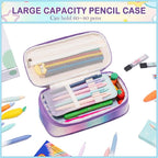 78PCS Mechanical Pencil Set 0.5, 0.7mm, 2.0mm Aesthetic School Supplies With Cute Pencil Case Pouch, 436PCS Lead Refills, 16 Gel Pens, 12 NO Bleed Highlighters