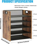 Wood Desk Organizer - 5-Tier Desktop File Organizer, Wooden Paper Tray, Office Desk Organzier and Accessories for Papers, Mail, Notebooks, Stationery