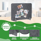 PATIKIL Desk Divider, 2 Set 24 x 16 Inch Acoustic Freestanding Desk Divider Desk Privacy Panel with 4 Pcs Support Feet for Library Office Workstation, Dark Grey