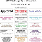 COLOP Large Size Self Inking Custom Text Stamp - Choose from Many Fonts & 15 Ink Colors