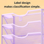 Kuntine.B Wall File Organizer Office Hanging Magazine Holder Wall File Organizer for Office Home (Purple, 5 Tier)