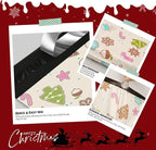 Christmas Poly Mailer 10x13 Inch 100 Pcs, Waterproof Shipping Bags for Clothing, Tear-Resistant Mailier Bags, Strong Mailing Bags with Self-Seal - Christmas Elements Printed