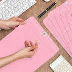 Geyee 100 Pcs Clasp Manilla Envelopes 9 x 12 Inch Gummed Colored Envelopes for Storing or Mailing for Home Office Business Supplies(Cherry Color)