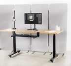 VIVO Freestanding 24 x 66 inch Privacy Panel, Cubicle Divider, Acoustic Wall Partition, Single 24 inch Panel with 2-Sided Zipper Attachment System, Gray, PP-1-T024G