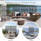 NicBex Room Divider 1 Panel Room Dividers with Leaf Pattern Design Partition Room Dividers and Metal Privacy Screens Wall Divider for Outdoor, Room Separation,48.31" W x 15.75" D x 70.75" H, Black