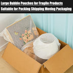 5 Pack Extra Large Bubble Pouches 20 * 24 Inch Clear Bubble Pouch Wrap Bags for Packing Shockproof Cushioning Wrap Bag for Shipping Moving Fragile Dishes China Plates Painting Fragile Items